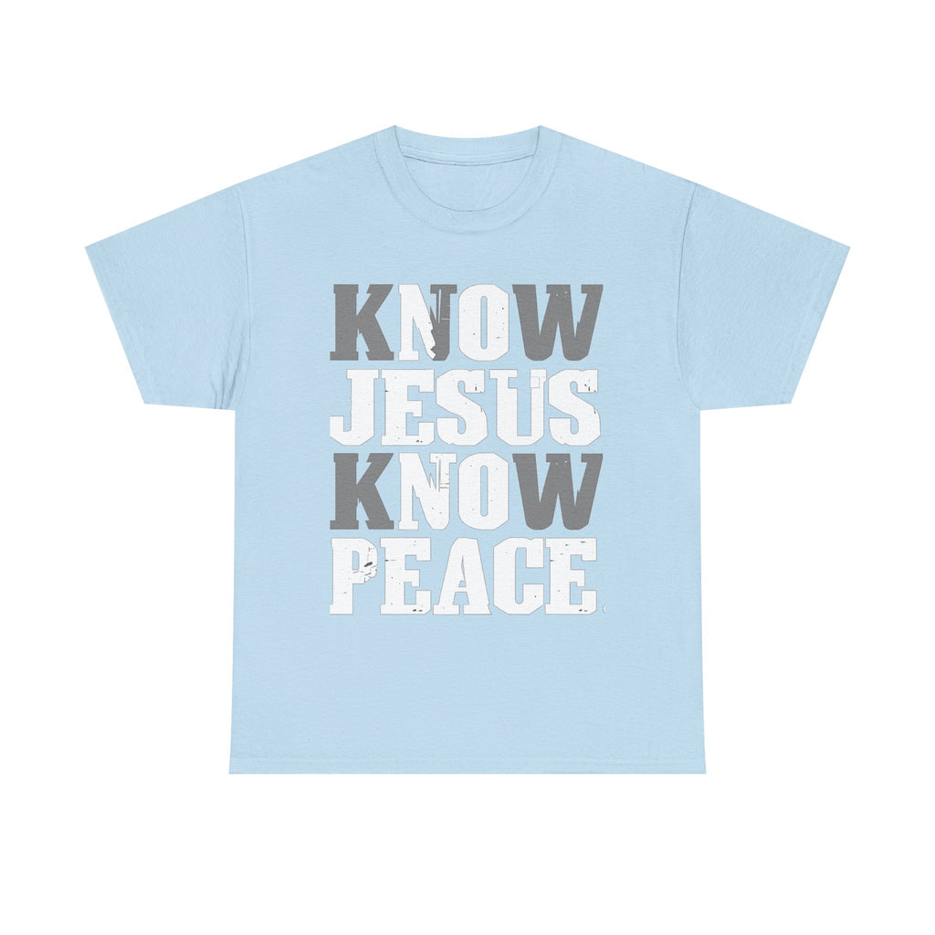Know Jesus Know Peace Christian T‑Shirt — Faith Graphic Tee