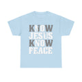 Know Jesus Know Peace Christian T‑Shirt — Faith Graphic Tee