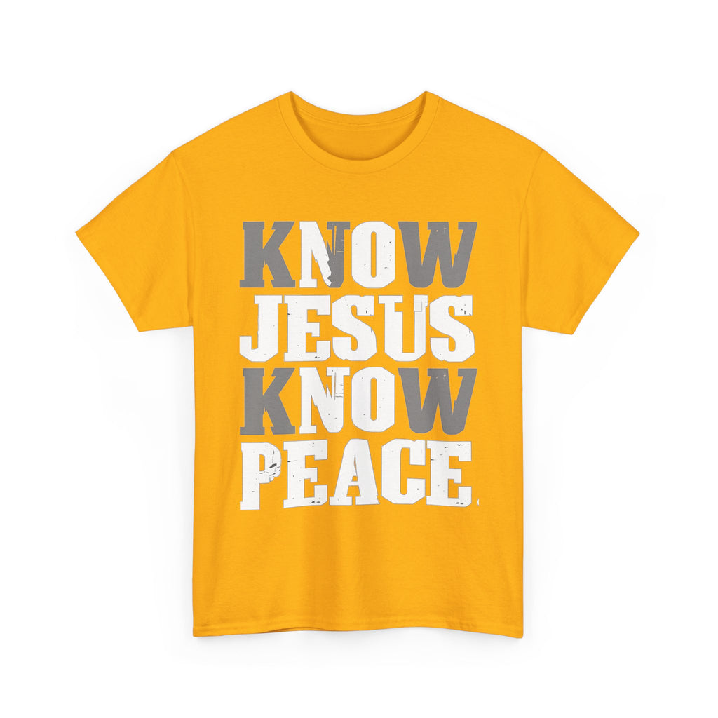 Know Jesus Know Peace Christian T‑Shirt — Faith Graphic Tee