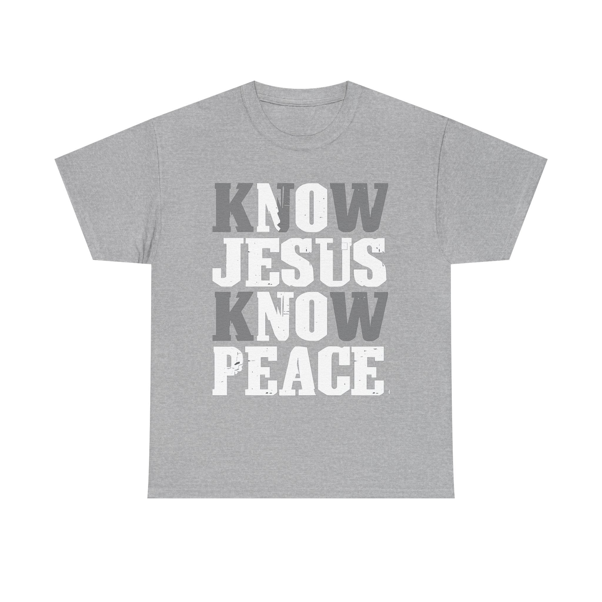 Know Jesus Know Peace Christian T‑Shirt — Faith Graphic Tee