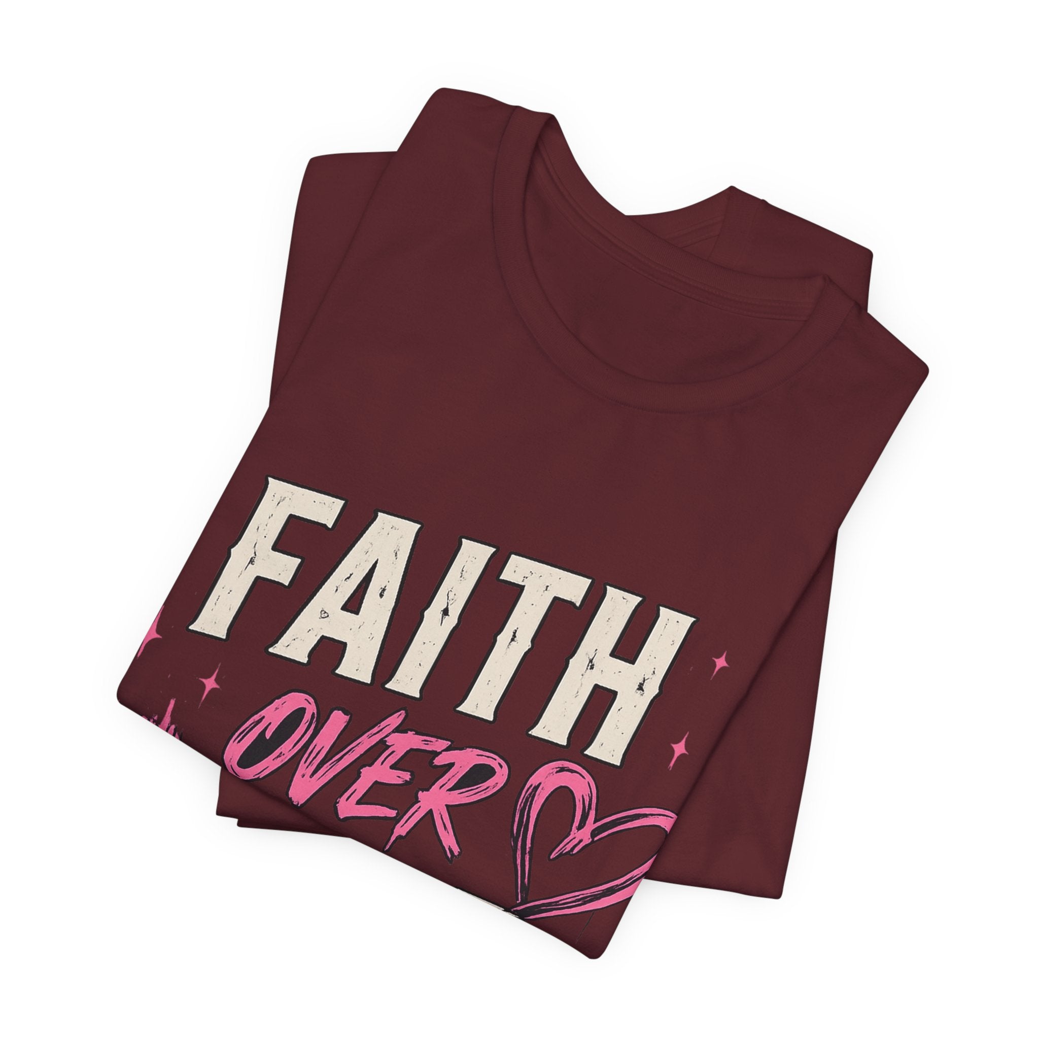 Faith Over Fear Tee — "Trust God. Always." Christian Inspirational T-Shirt