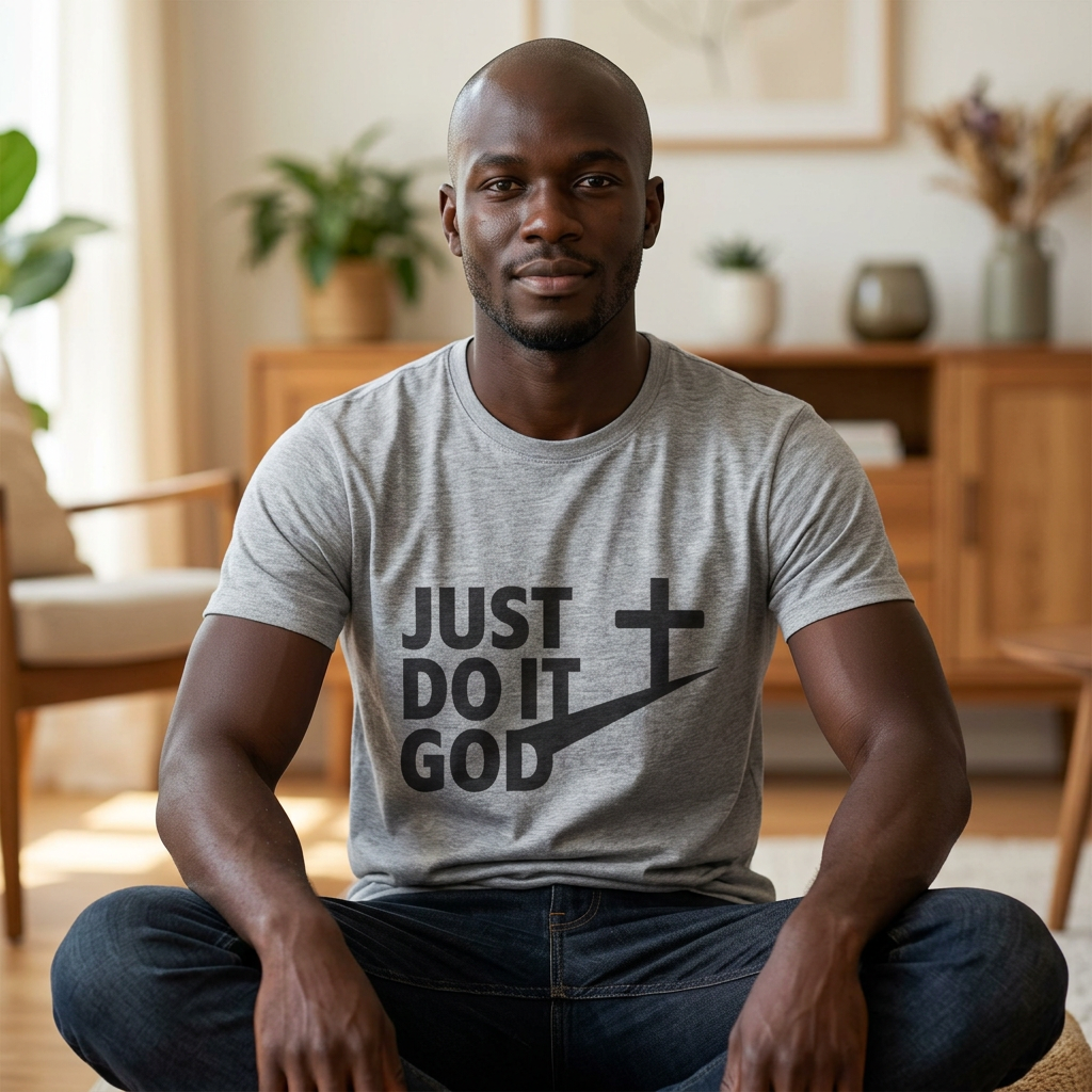 Just Do It God T-Shirt — Christian Faith Cross Graphic Tee
