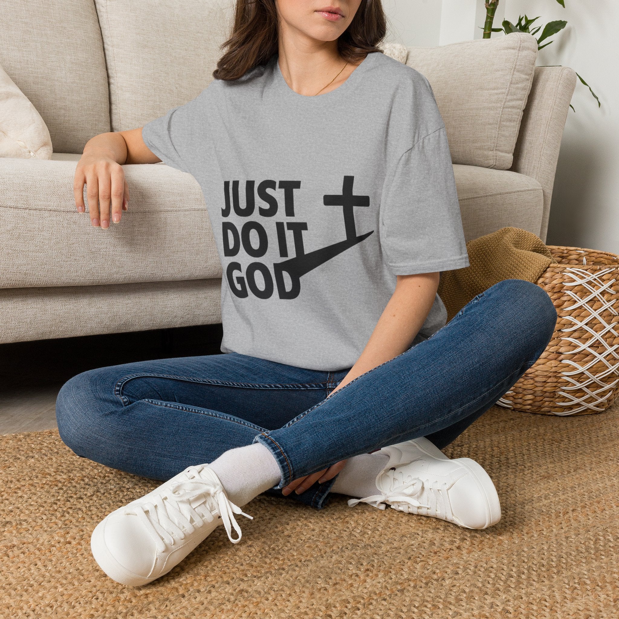 Just Do It God T-Shirt — Christian Faith Cross Graphic Tee