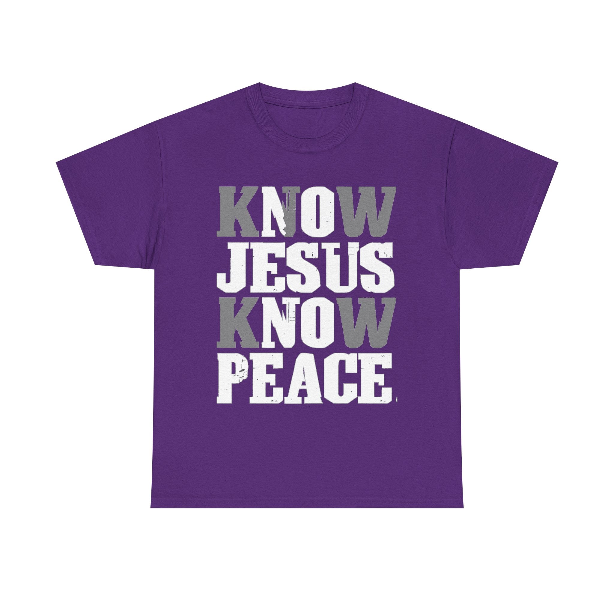 Know Jesus Know Peace Christian T‑Shirt — Faith Graphic Tee