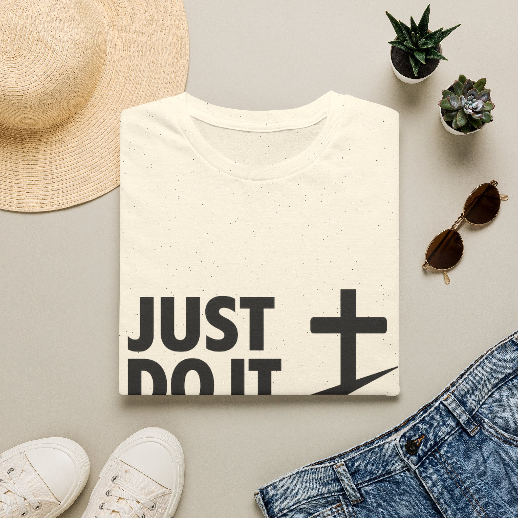 Just Do It God T-Shirt — Christian Faith Cross Graphic Tee