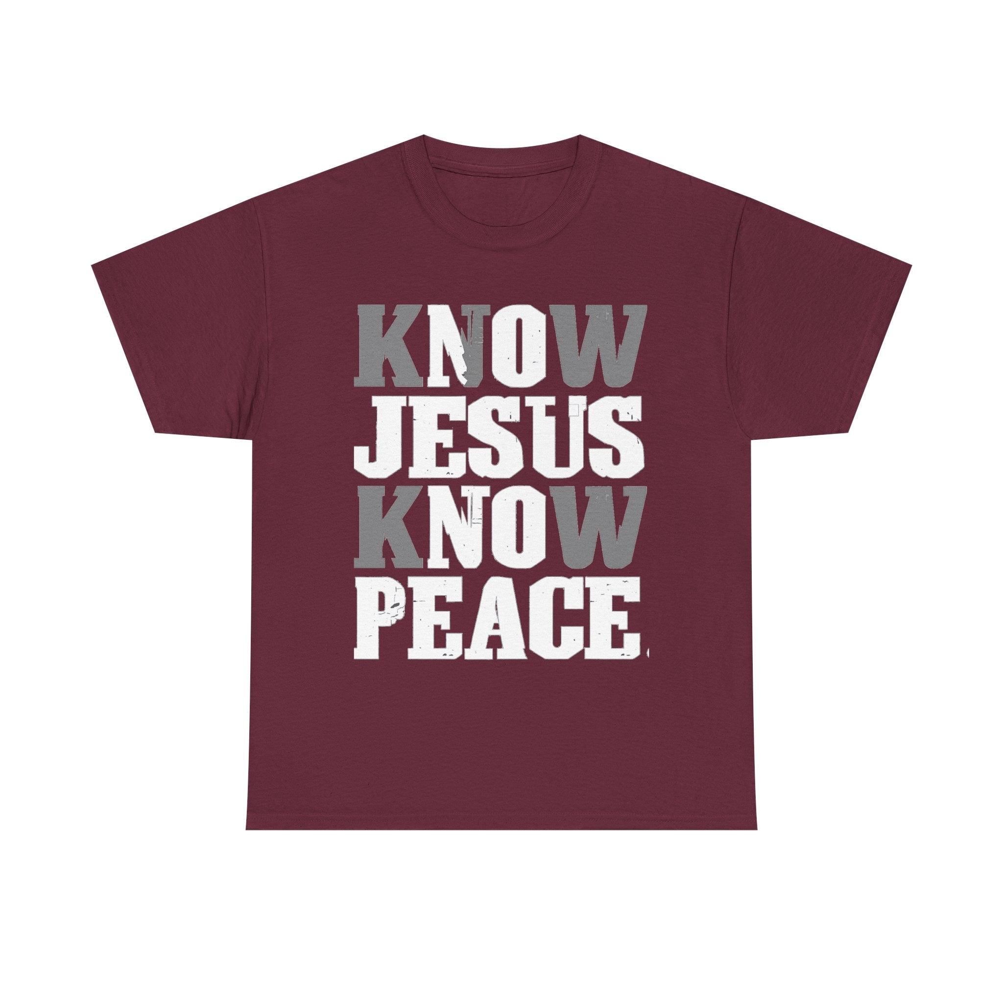 Know Jesus Know Peace Christian T‑Shirt — Faith Graphic Tee
