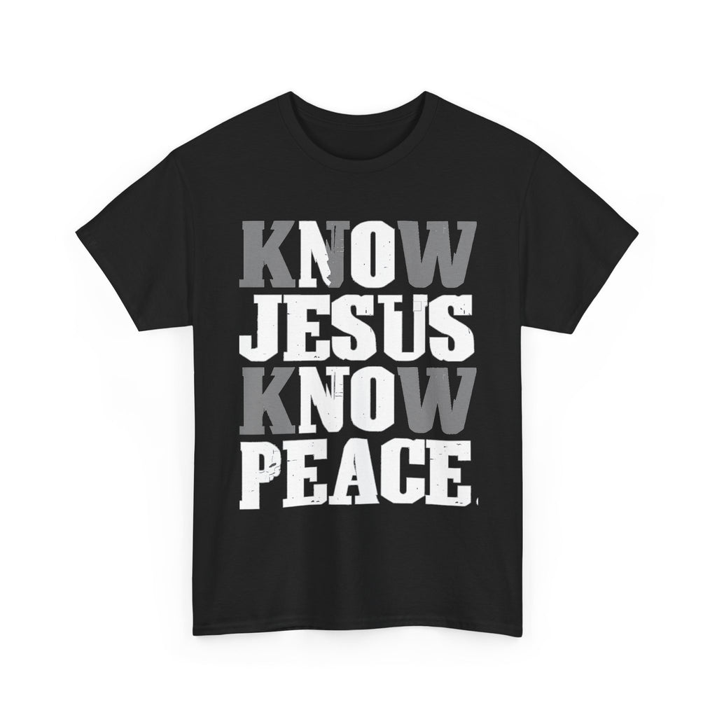 Know Jesus Know Peace Christian T‑Shirt — Faith Graphic Tee