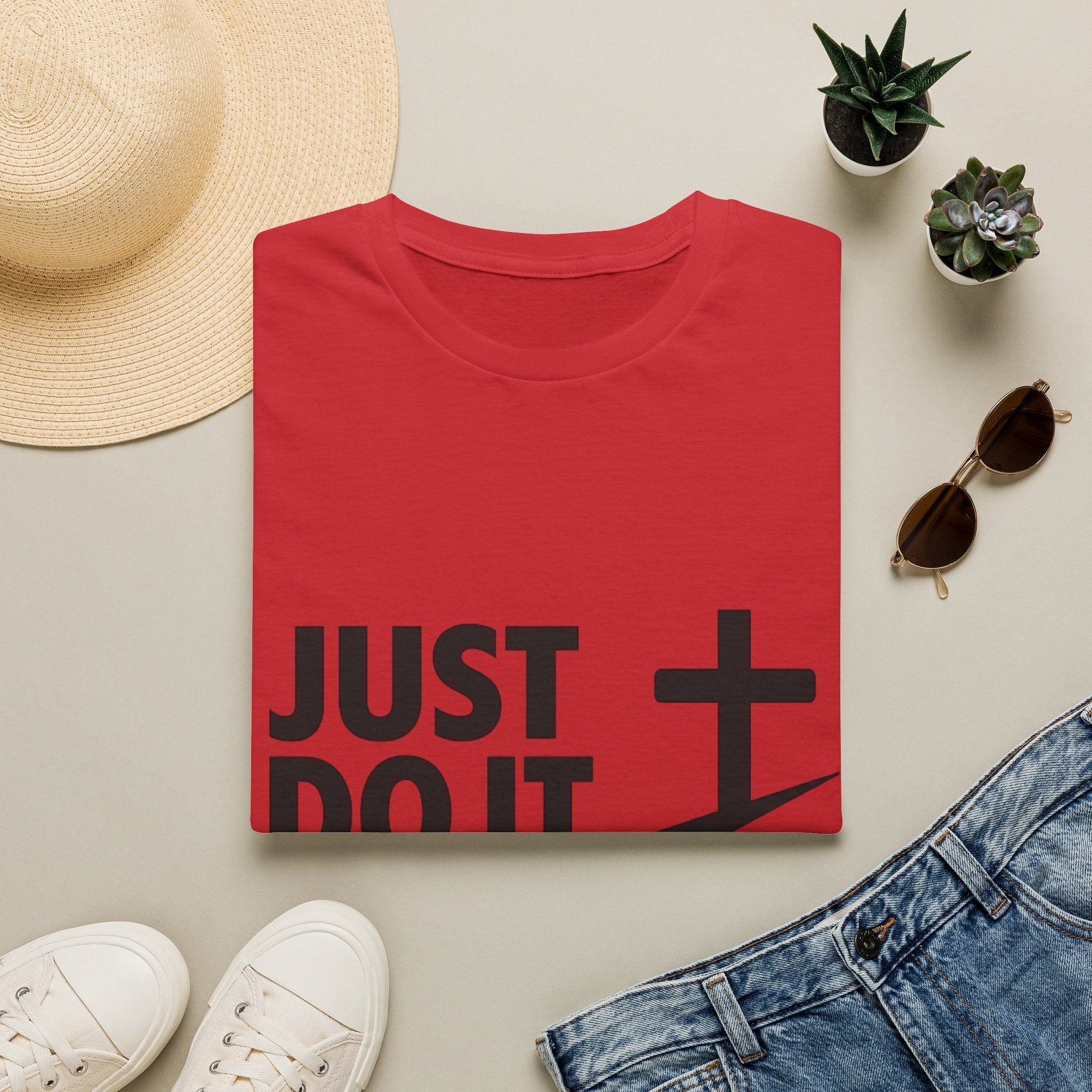 Just Do It God T-Shirt — Christian Faith Cross Graphic Tee