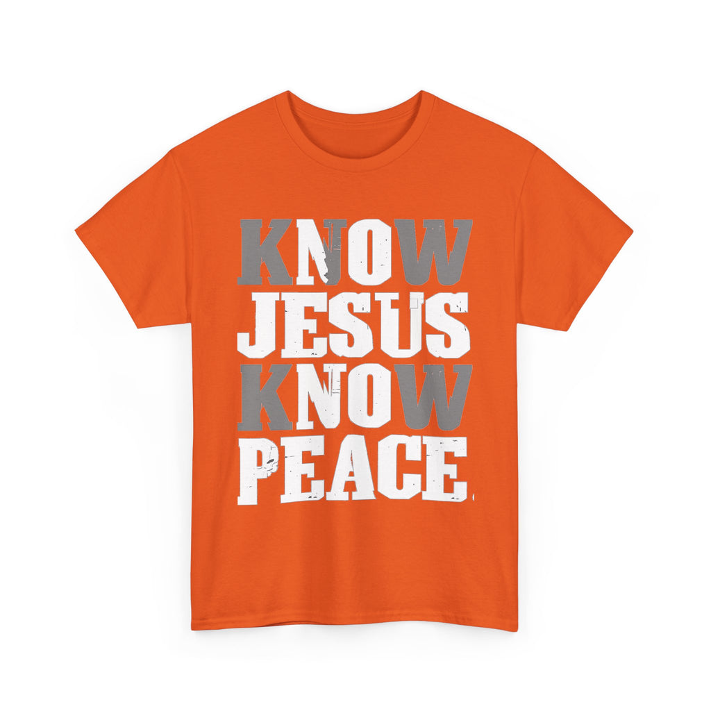 Know Jesus Know Peace Christian T‑Shirt — Faith Graphic Tee