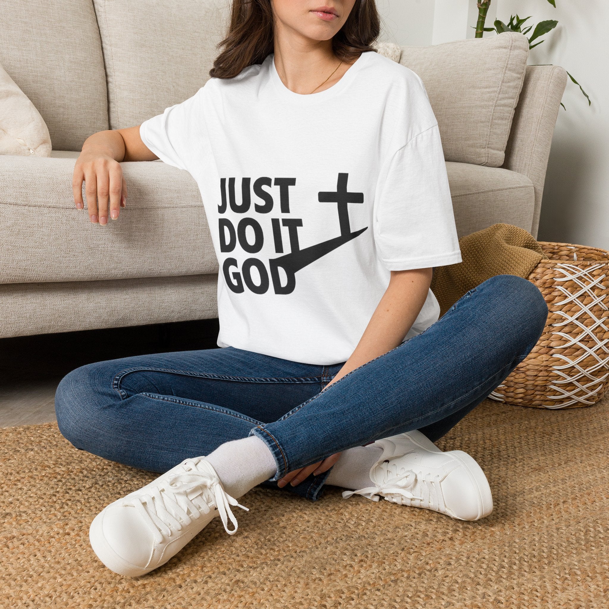 Just Do It God T-Shirt — Christian Faith Cross Graphic Tee