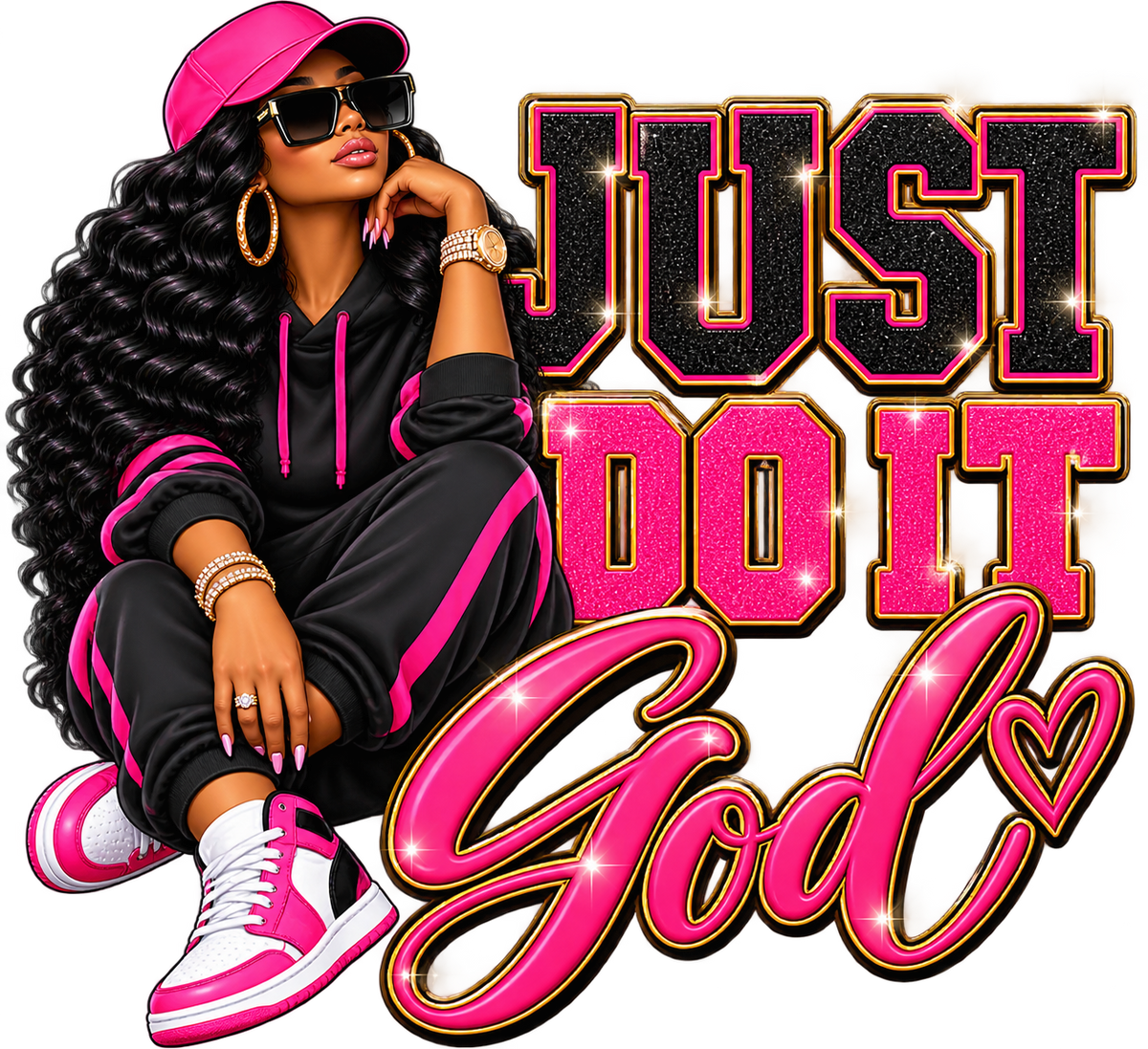 Just Do It God-Faith-Based DTF PNG Design