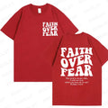 Faith Over Fear Christian Women T-shirts