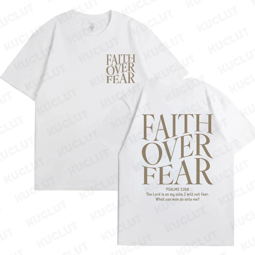 Faith Over Fear Christian Women T-shirts