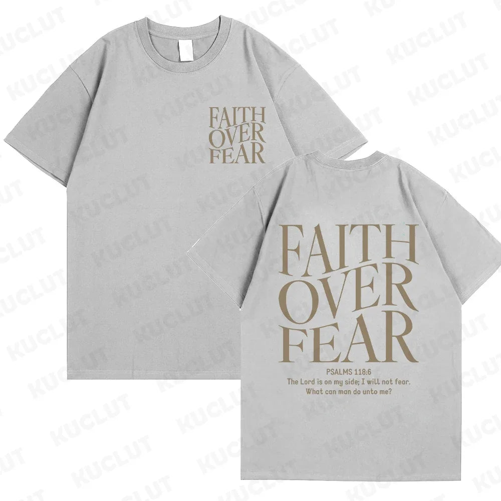 Faith Over Fear Christian Women T-shirts