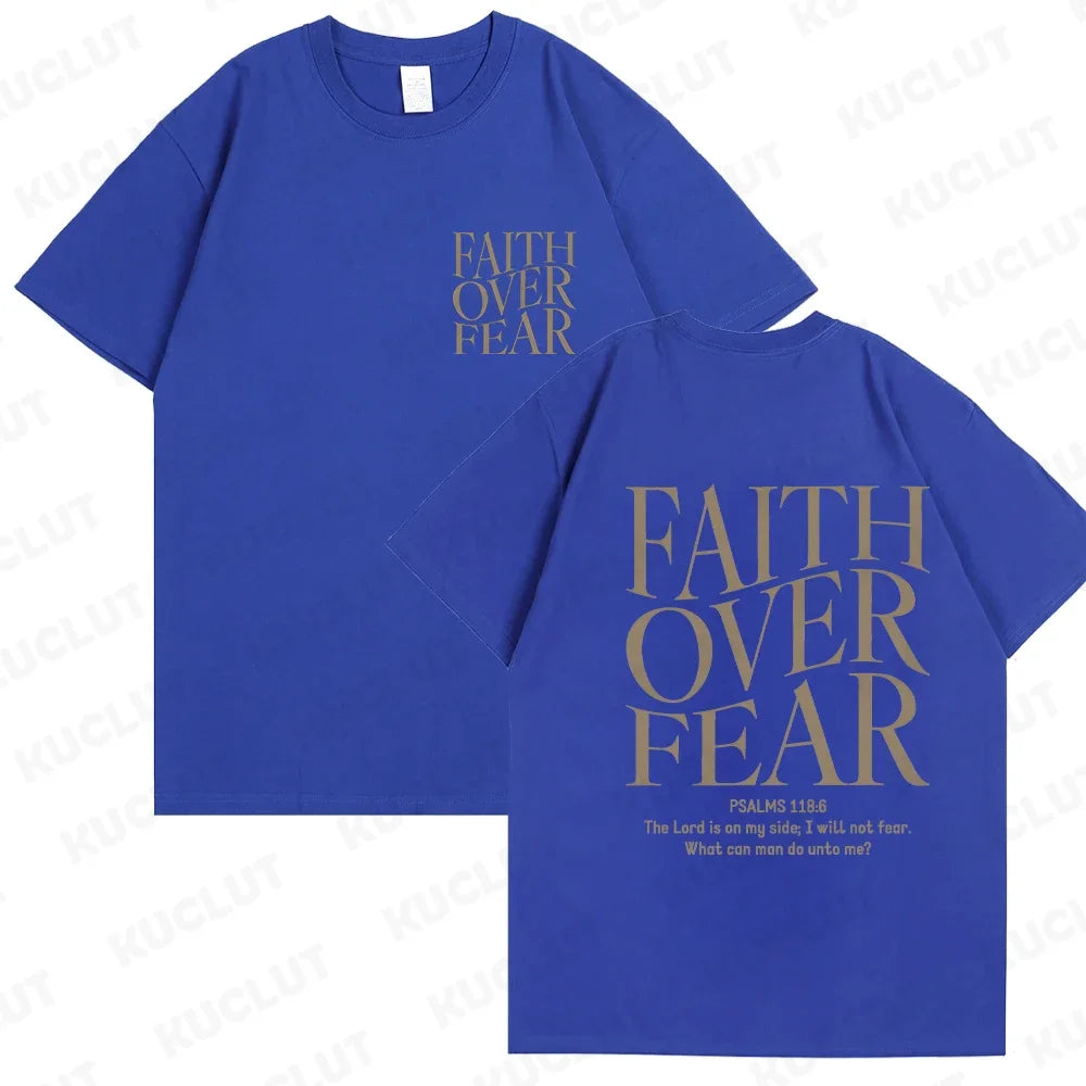 Faith Over Fear Christian Women T-shirts
