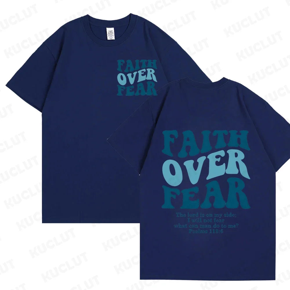 Faith Over Fear Christian Women T-shirts