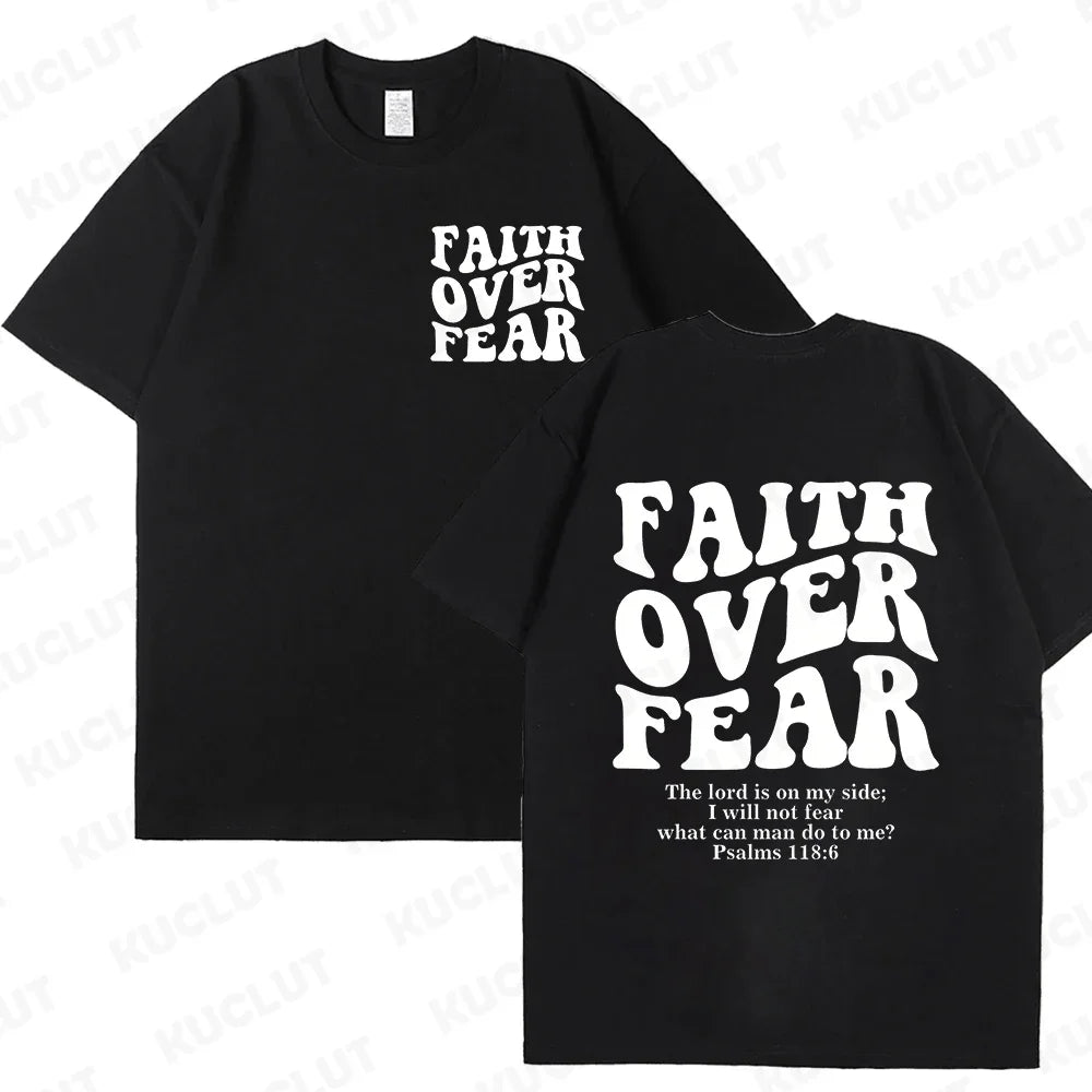 Faith Over Fear Christian Women T-shirts