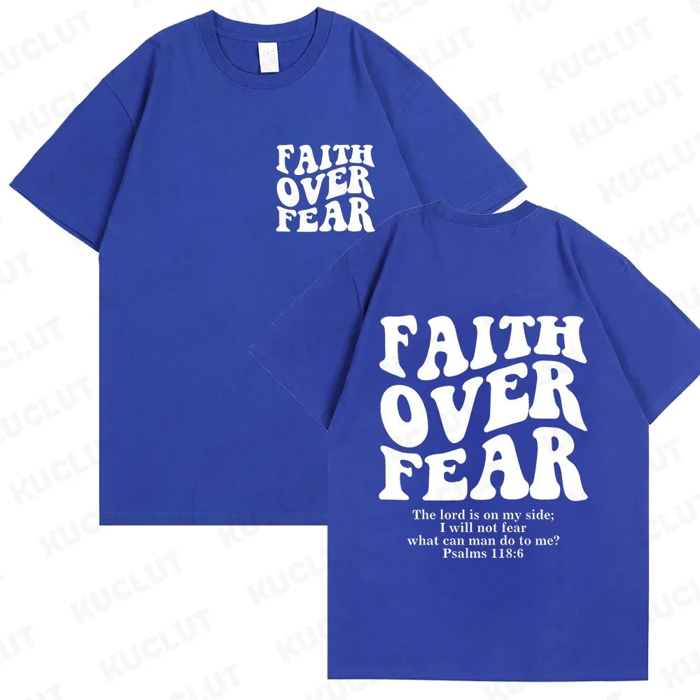 Faith Over Fear Christian Women T-shirts