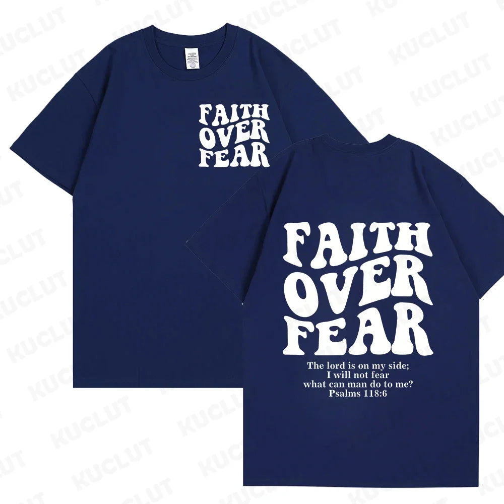 Faith Over Fear Christian Women T-shirts