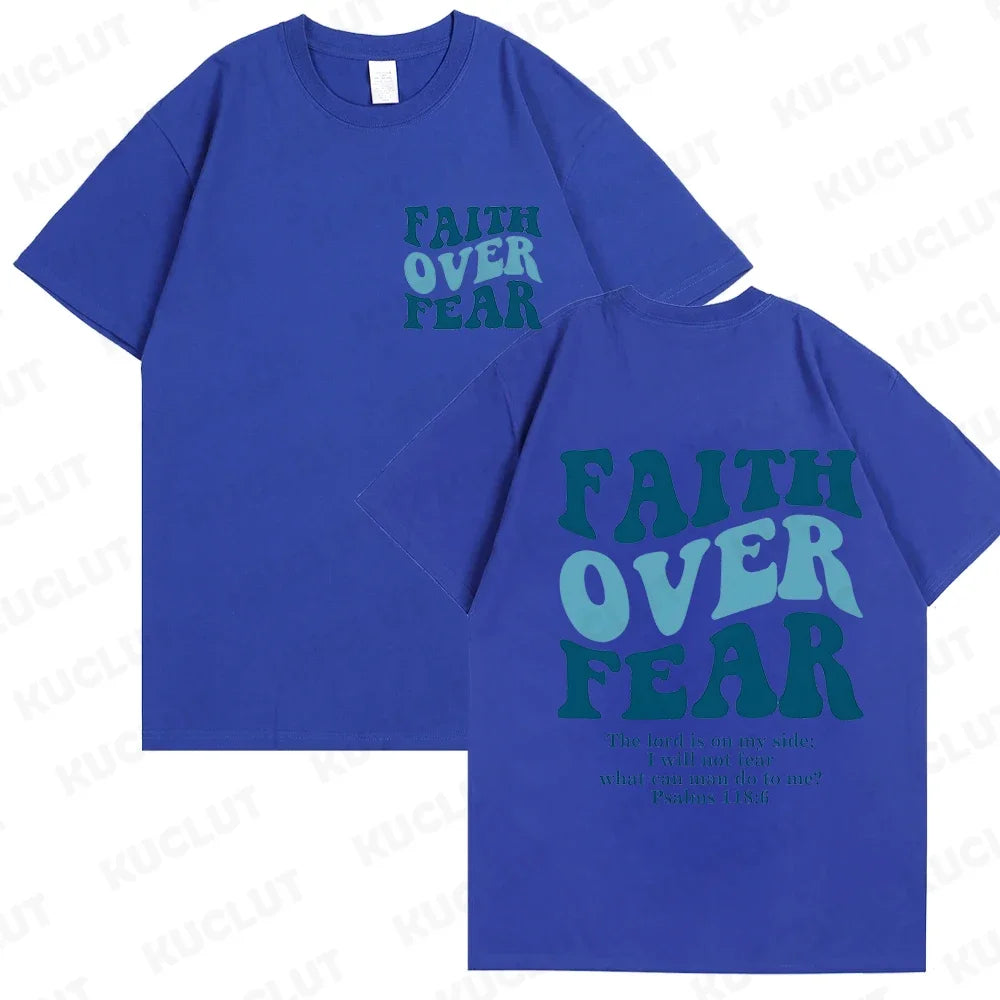 Faith Over Fear Christian Women T-shirts