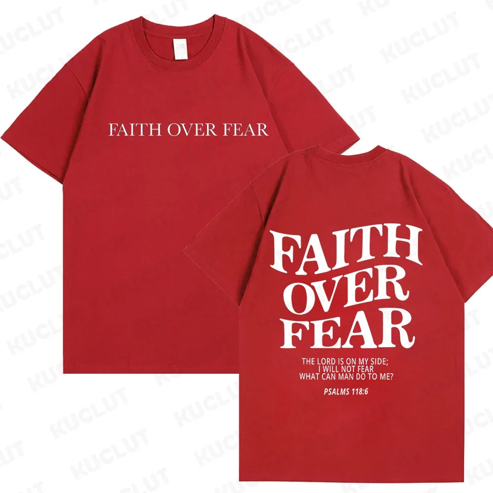 Faith Over Fear Christian Women T-shirts