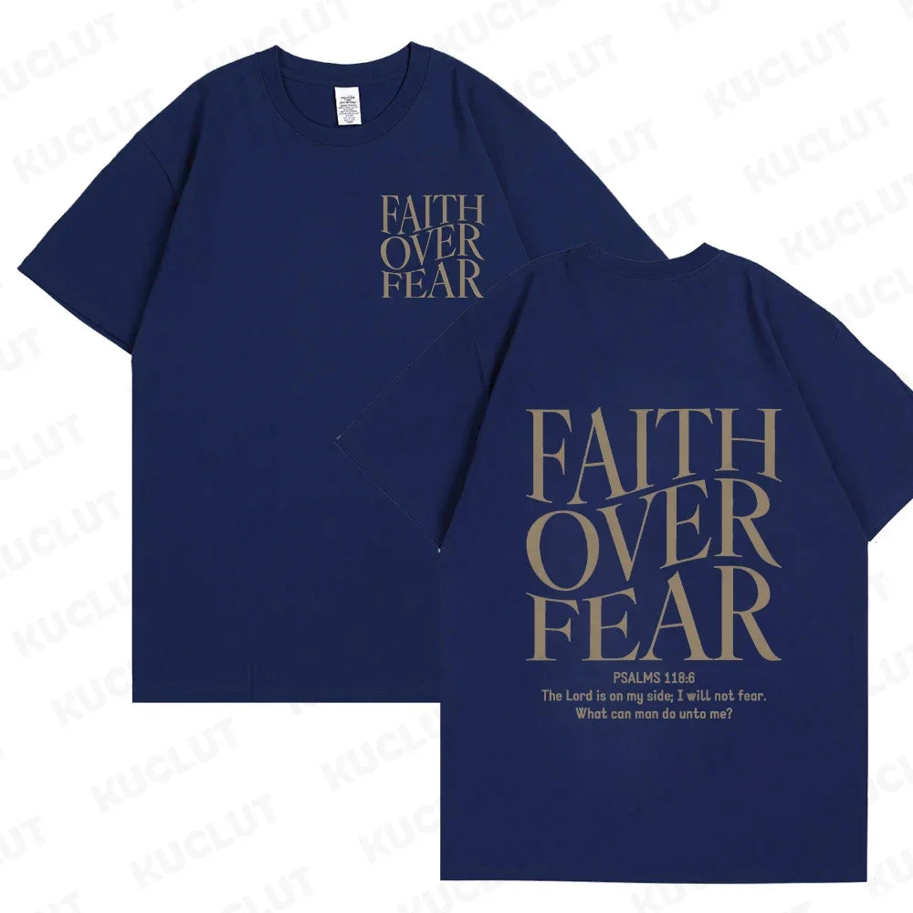 Faith Over Fear Christian Women T-shirts
