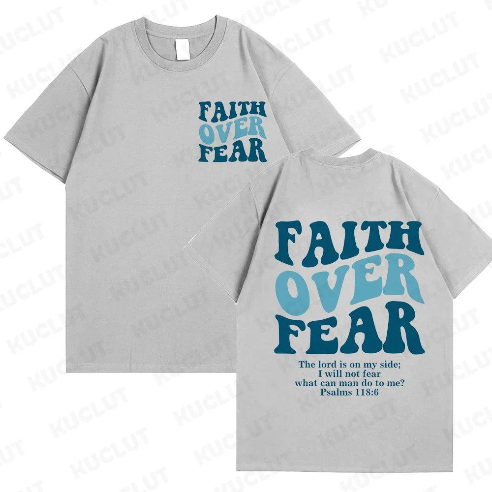 Faith Over Fear Christian Women T-shirts