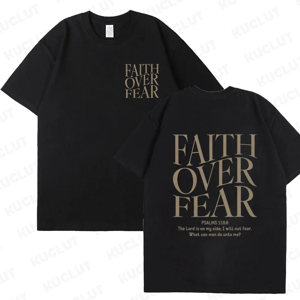 Faith Over Fear Christian Women T-shirts