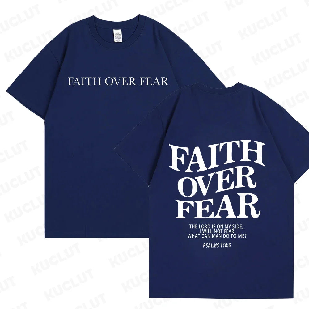 Faith Over Fear Christian Women T-shirts
