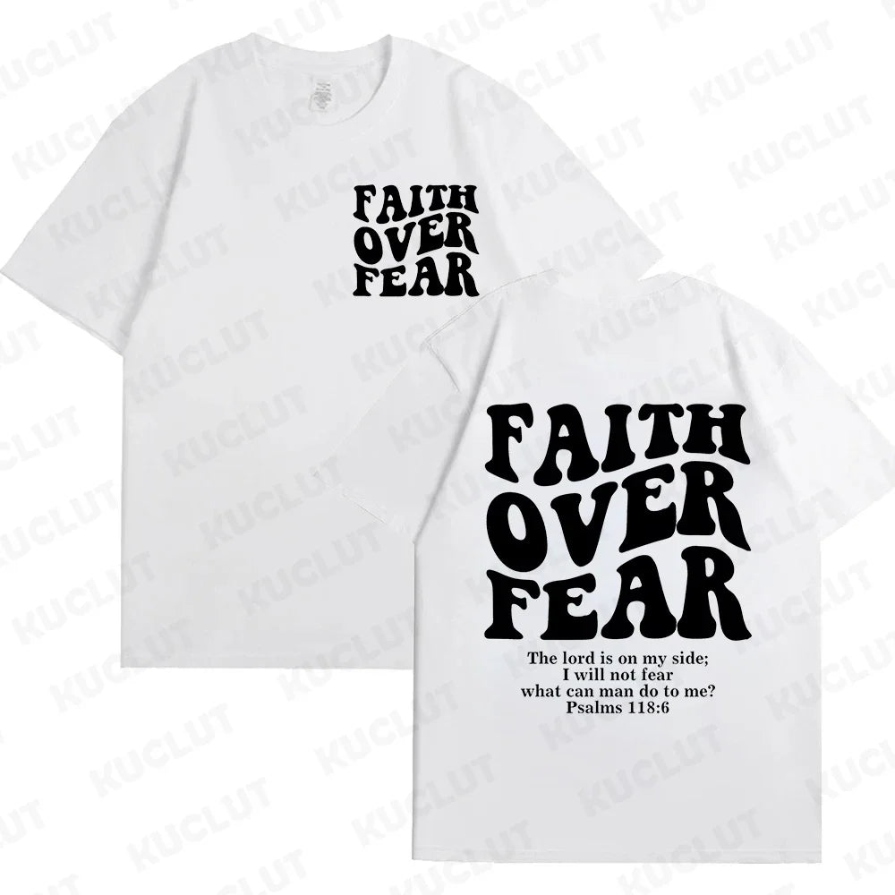 Faith Over Fear Christian Women T-shirts