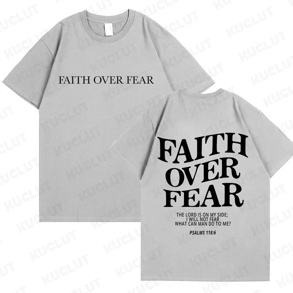 Faith Over Fear Christian Women T-shirts