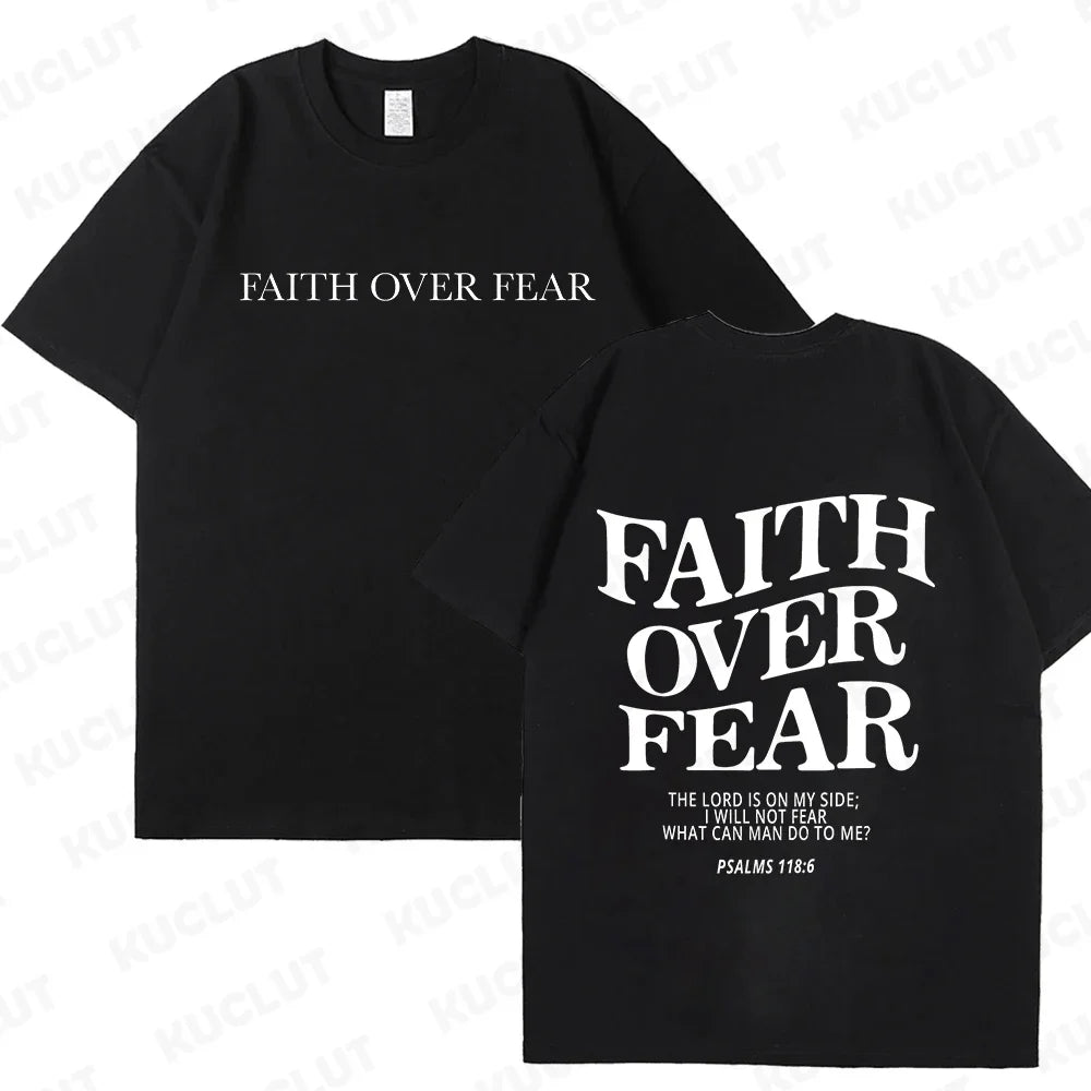 Faith Over Fear Christian Women T-shirts