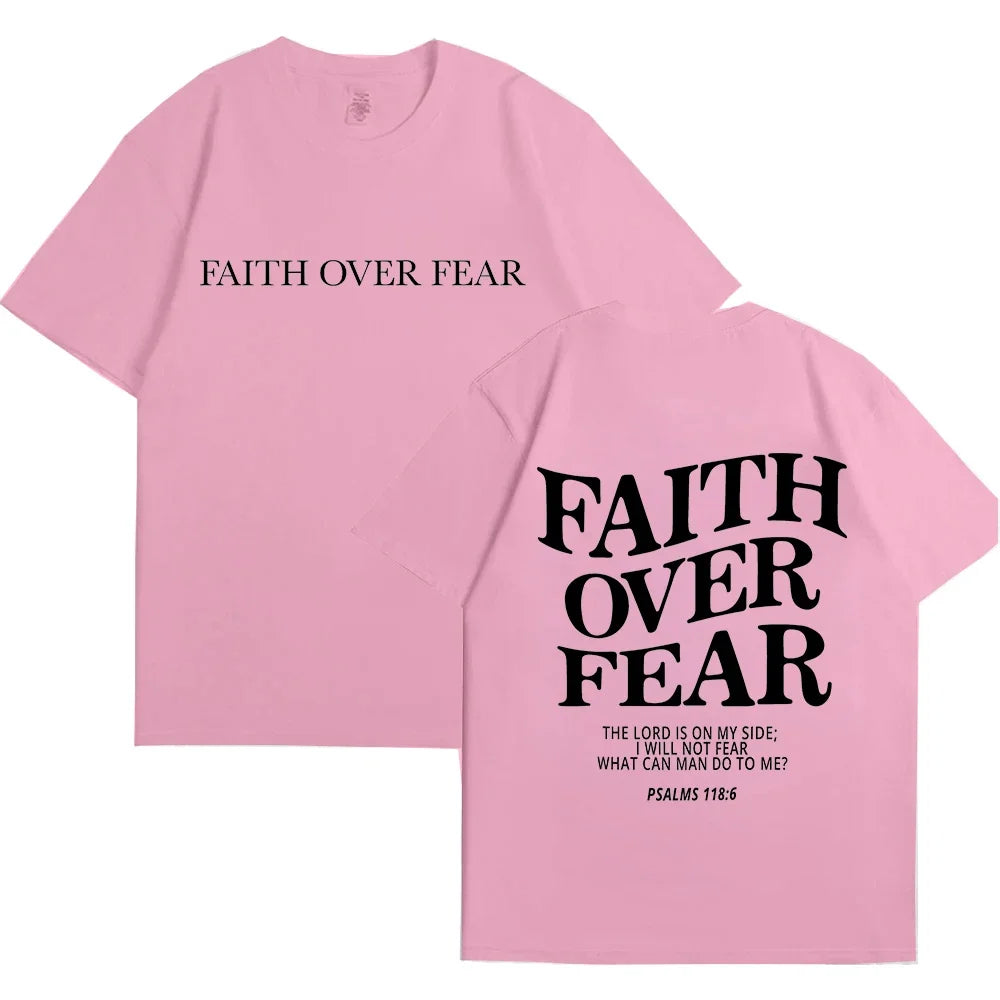 Faith Over Fear Christian Women T-shirts