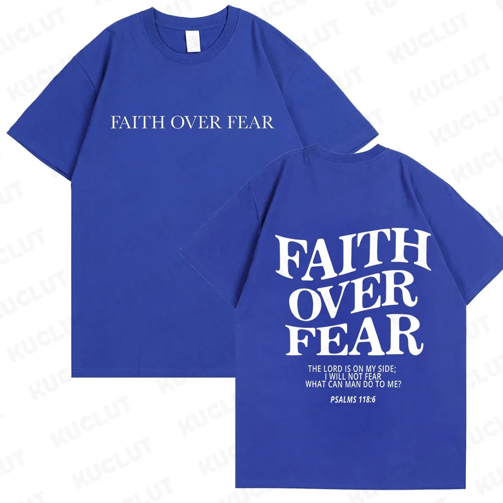 Faith Over Fear Christian Women T-shirts