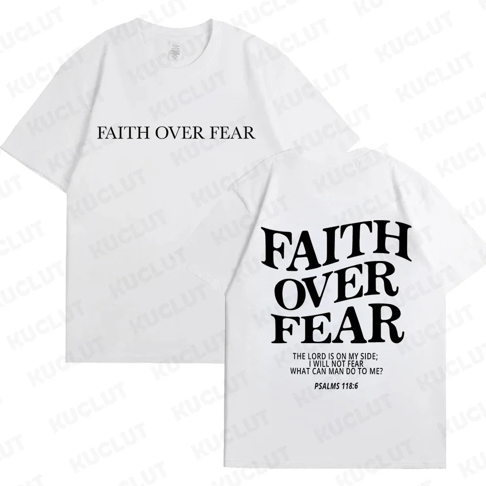 Faith Over Fear Christian Women T-shirts