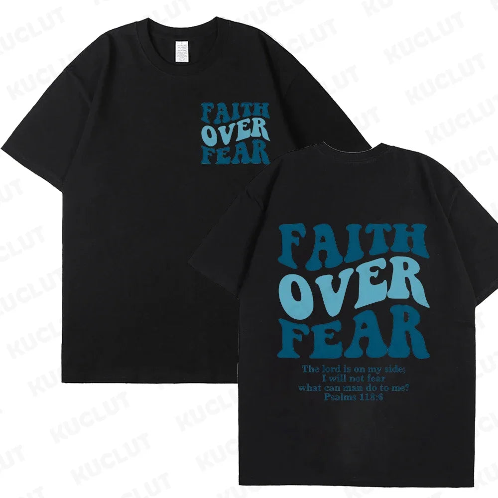 Faith Over Fear Christian Women T-shirts